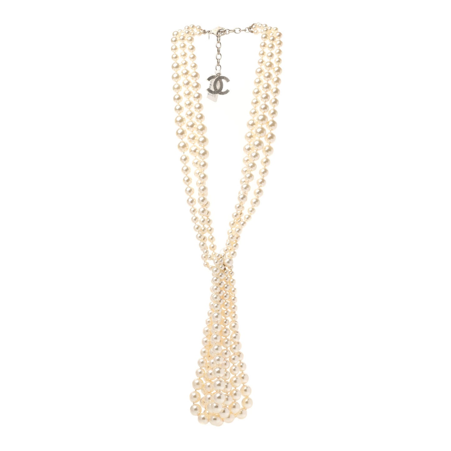 Pearl Multi Strand CC Necklace Gold