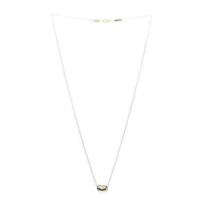 Tiffany 18K Yellow Gold 7mm Elsa Peretti Bean Pendant Necklace 3 of 8
