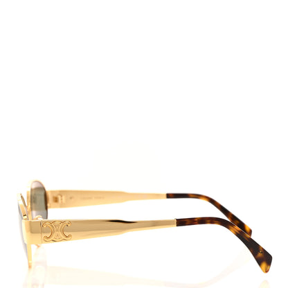 Celine Metal Triomphe 01 Sunglasses CL40235U Gold Green 3 of 7