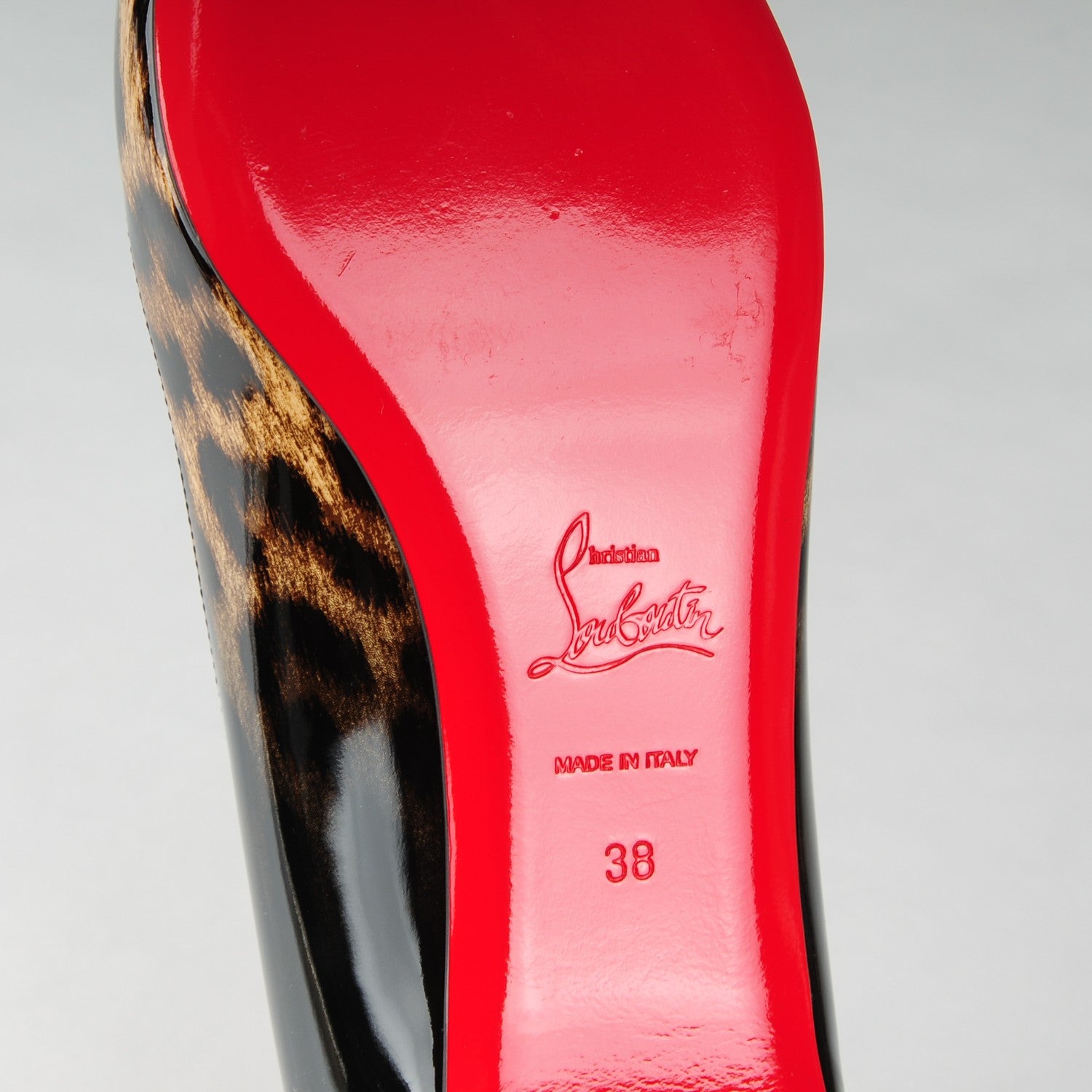 Christian Louboutin Patent Degrade Leopard Pigalle Follies Flats 38 Leopard Black 6 of 7