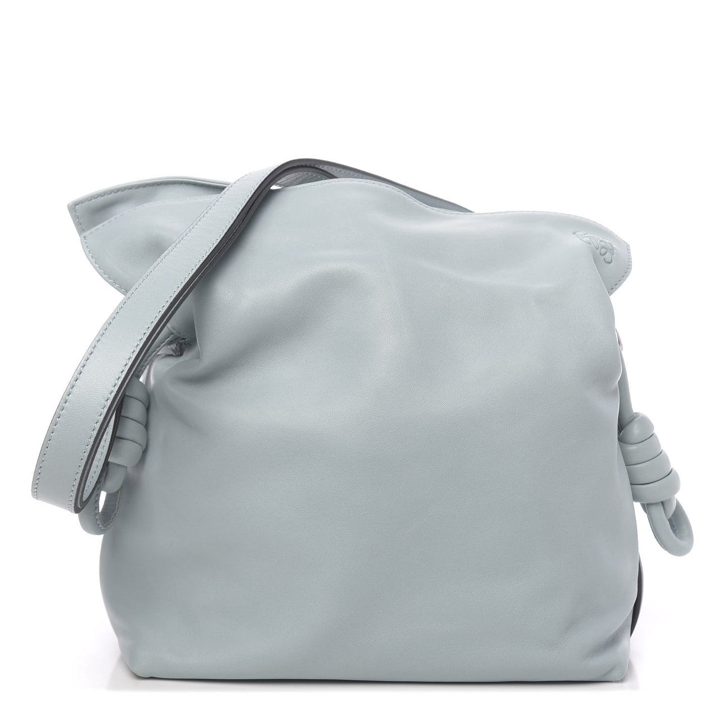 Nappa Small Flamenco Knot Bag Light Blue