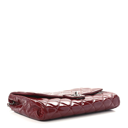 Chanel Patent Quilted Clutch With Chain Flap Red 4 of 13