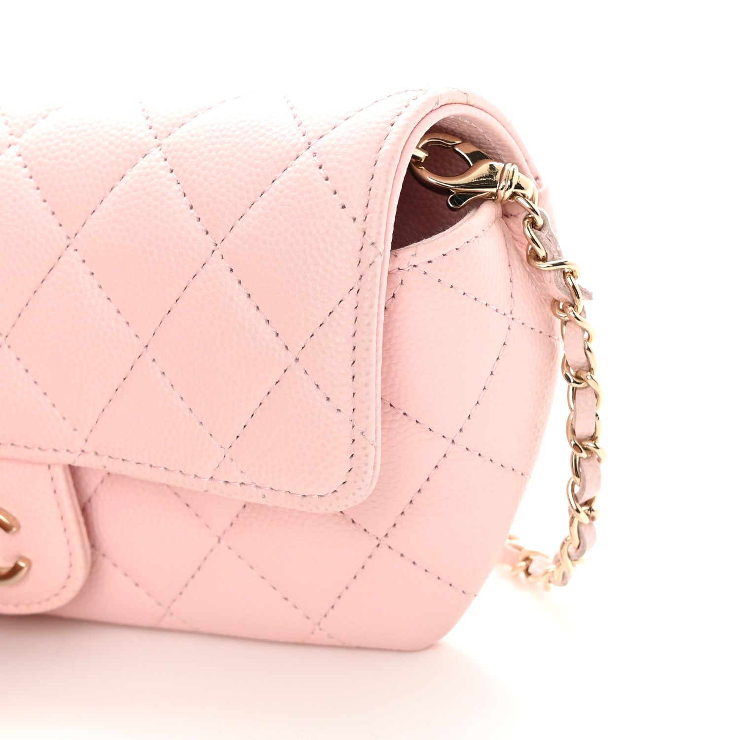 Chanel Caviar Quilted Glasses Case With Chain Light Pink 12 of 14