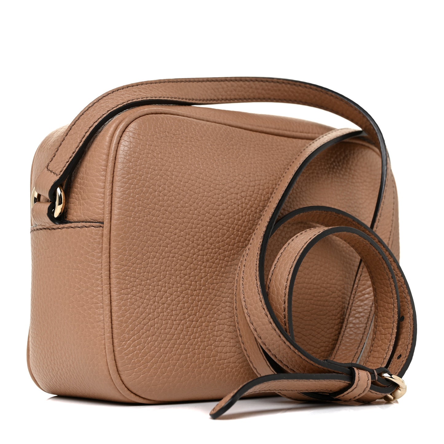 Pebbled Calfskin Small Soho Disco Bag Camelia