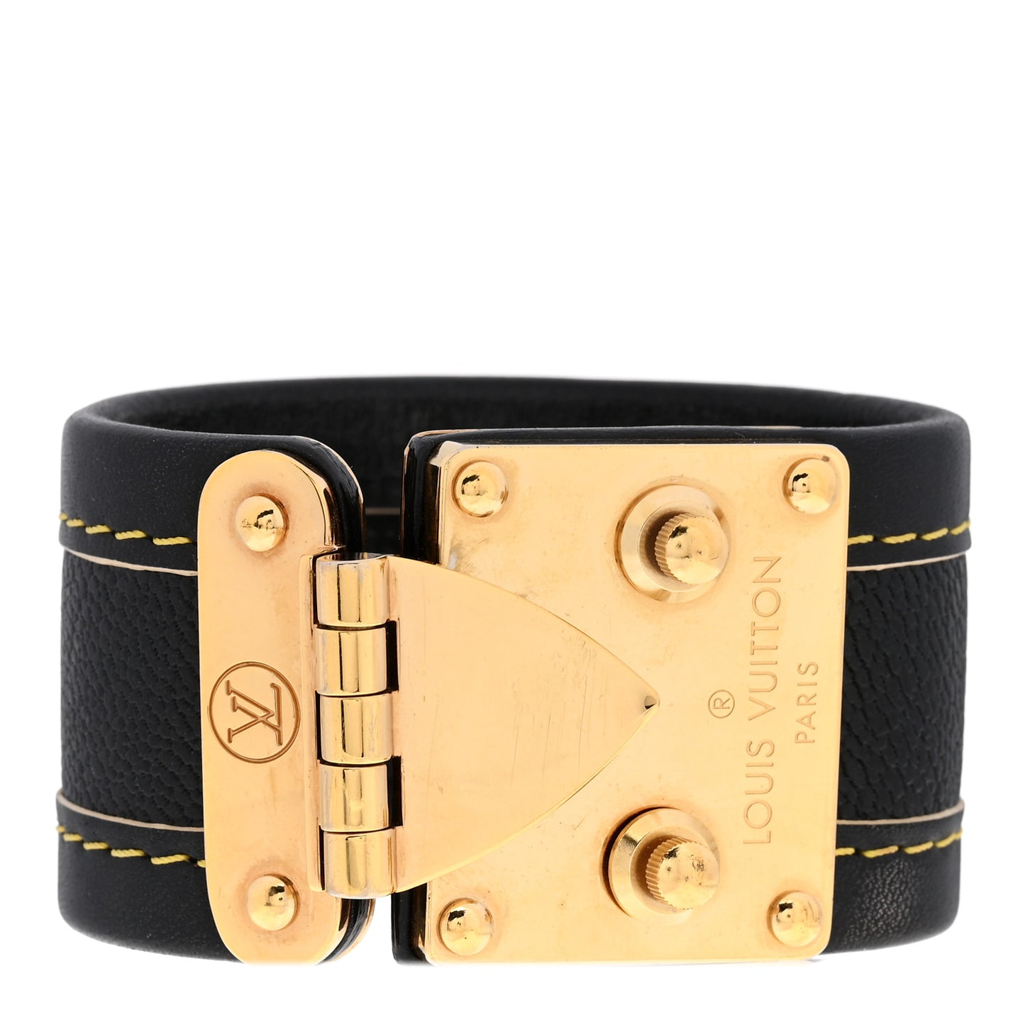 Chèvre Suhali S Lock Bracelet Black
