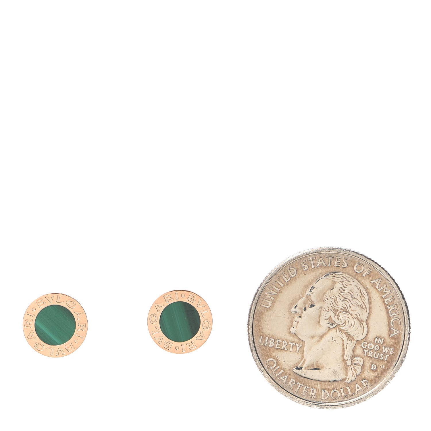 Bulgari 18K Yellow Gold Malachite BVLGARI BVLGARI Stud Earrings 2 of 5