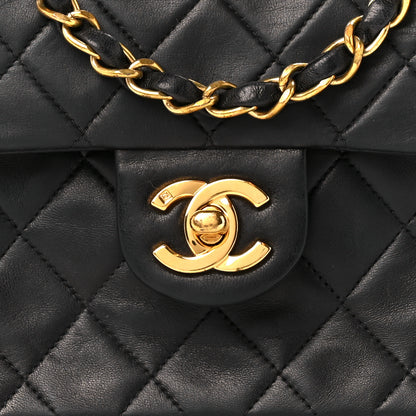 Chanel Lambskin Quilted Mini Square Flap Bag Black 9 of 16