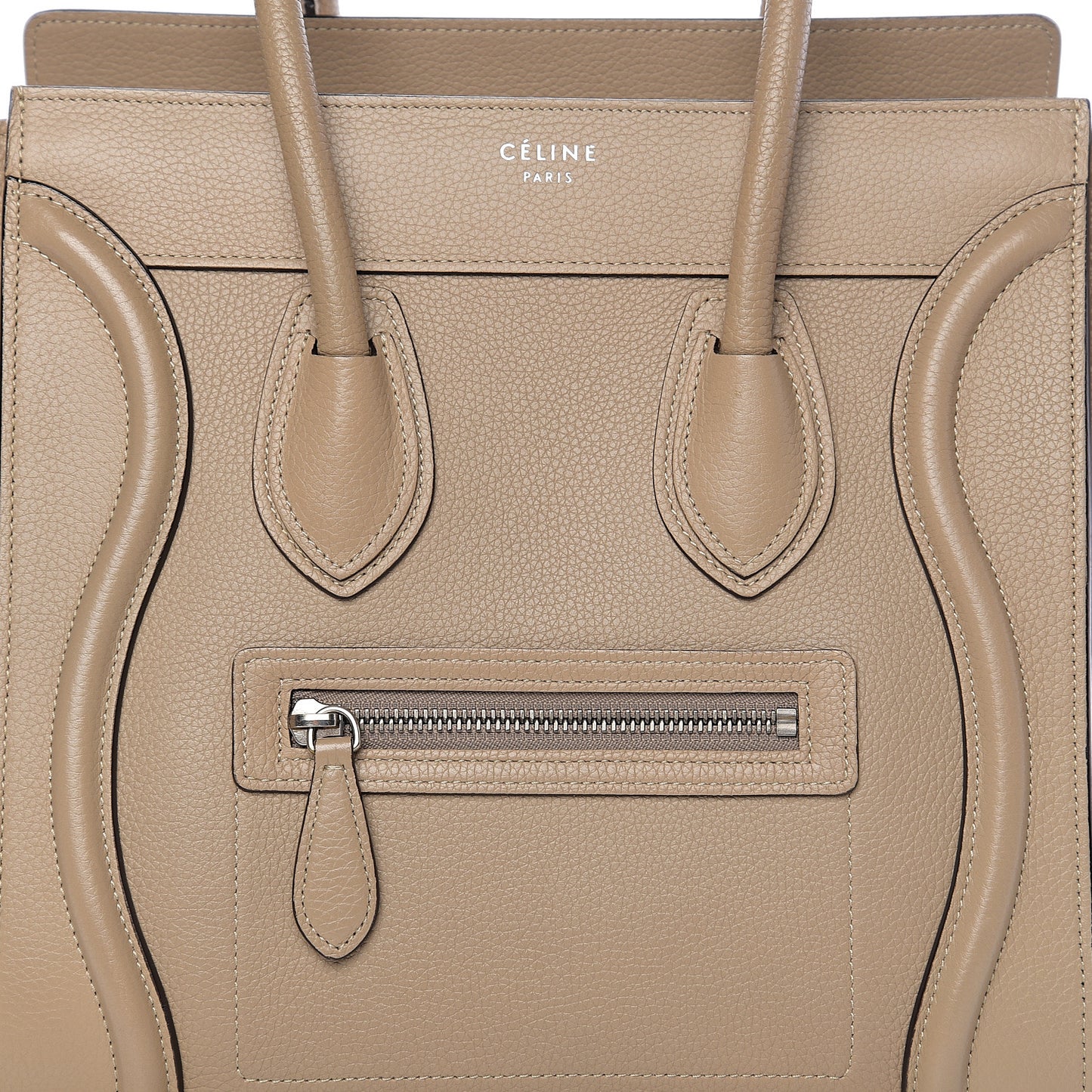 Drummed Calfskin Micro Luggage Dune