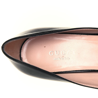 Gucci Malaga Kid Crystal Square G Madelyn Mid Heel Loafer Pumps 35.5 Black 10 of 11