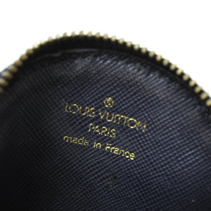 Louis Vuitton Mini Lin Round Coin Purse Blue 5 of 6