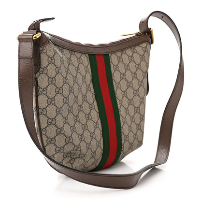 Gucci GG Supreme Monogram Web Small Ophidia Half Moon Hobo Brown 3 of 11
