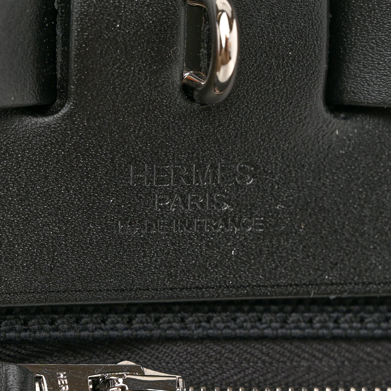 Hermes Military Toile Vache Hunter Herbag Messenger 39 Black 7 of 12