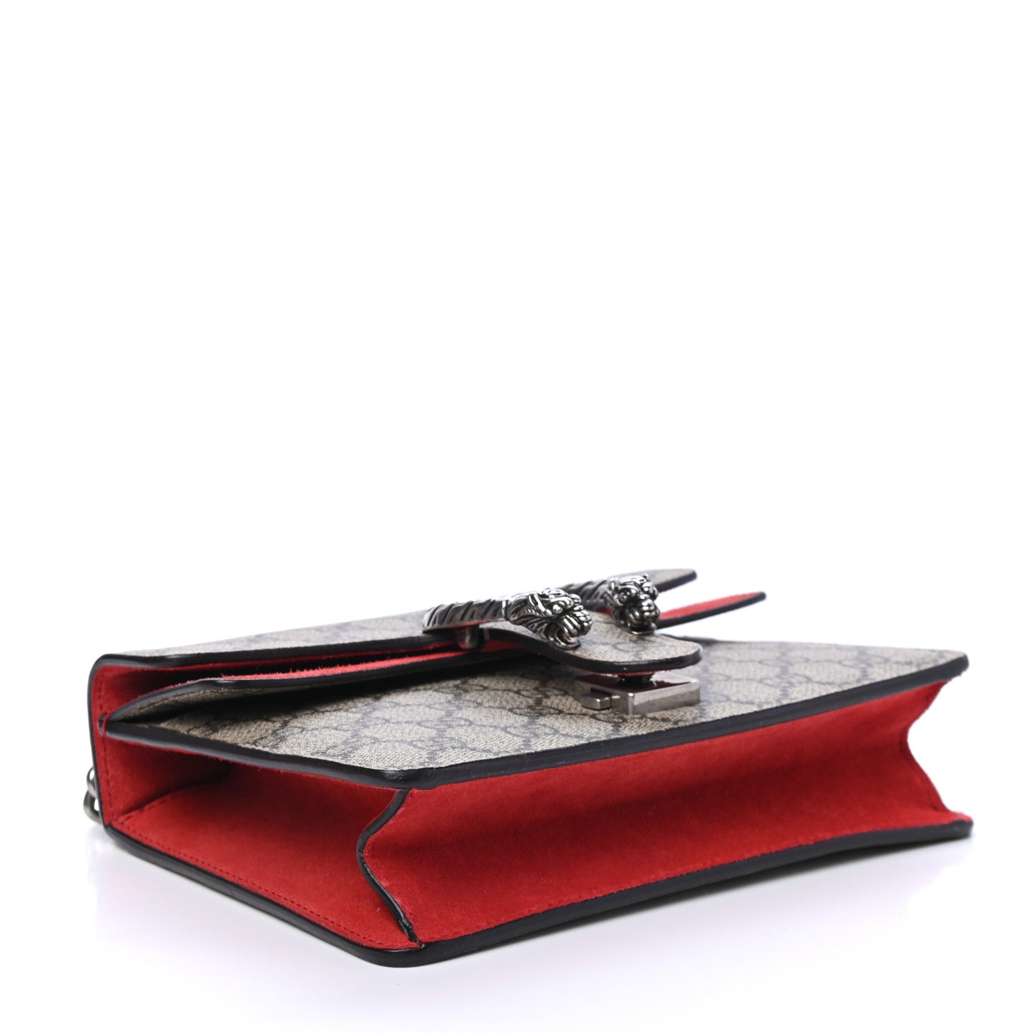 GG Supreme Monogram Mini Dionysus Shoulder Bag Hibiscus Red