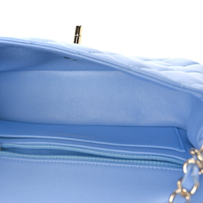 Chanel Lambskin Quilted Mini Rectangular Flap Light Blue 5 of 9