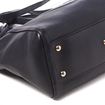Gucci Pebbled Calfskin Small Soho Top Handle Bag Black 6 of 8