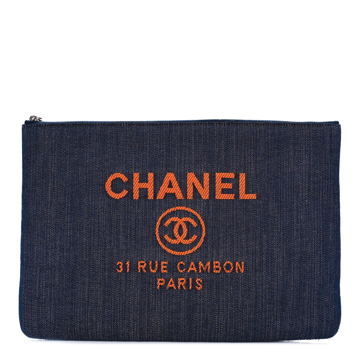 Denim Medium Deauville Cosmetic Pouch Blue Orange