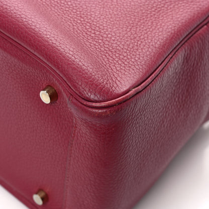 Hermes Taurillon Clemence Lindy 30 Rouge Garance 11 of 12