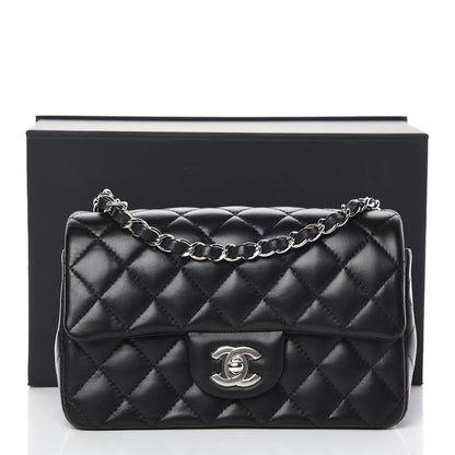 Chanel Lambskin Quilted Mini Rectangular Flap Black 11 of 11