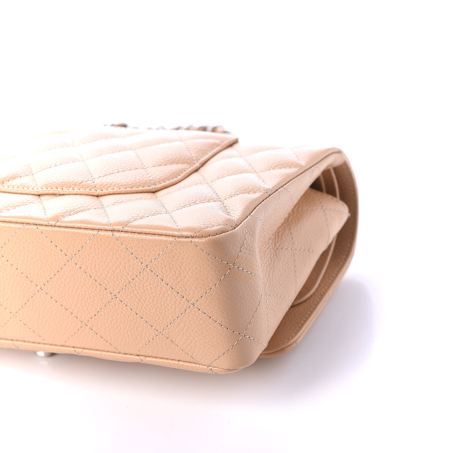 Chanel Caviar Quilted Medium Double Flap Beige 8 of 11