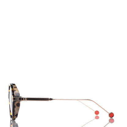 Christian Dior Acetate Leaf Print Umbrage Round Sunglasses Pink Foliage 3 of 9