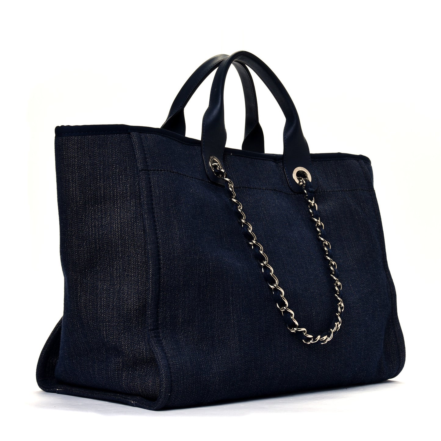 Denim Medium Deauville Tote Dark Blue