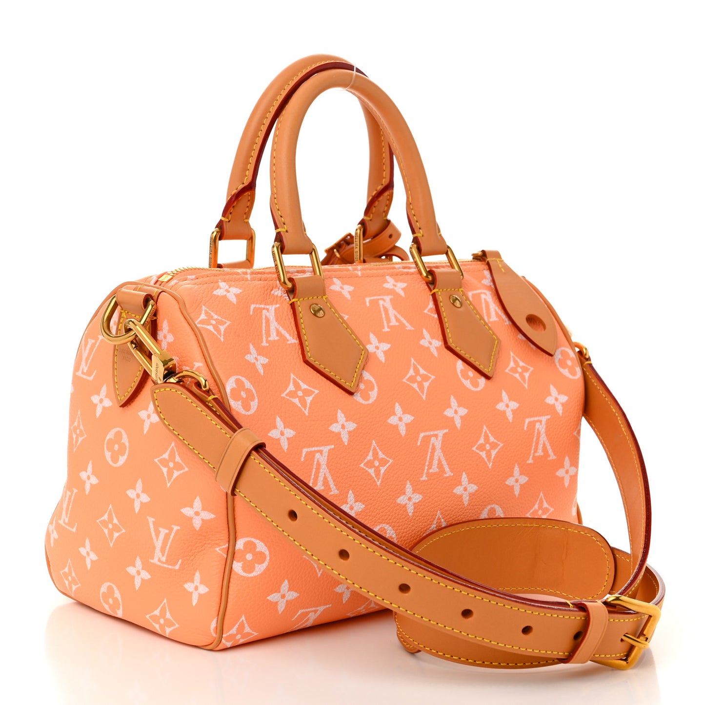 Calfskin Monogram Speedy P9 Bandouliere 25 Summer Peach