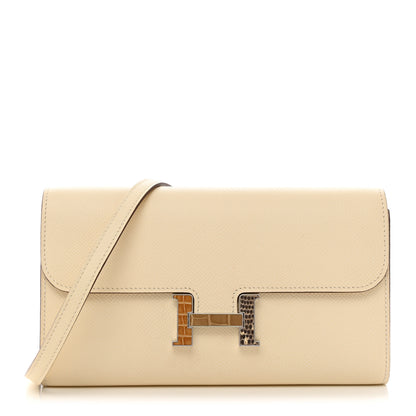 Hermes Epsom Alligator Lizard Constance Wallet To Go Nata 1 of 11