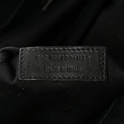 Saint Laurent Raffia Linen Calfskin Rive Gauche Tote Naturale Black 7 of 10