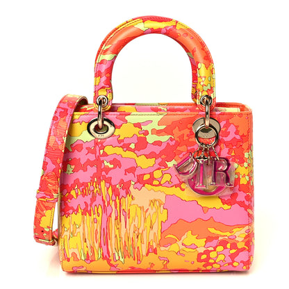 Christian Dior Calfskin Printed Woods All Over Medium Lady Dior Pink Multicolor 1 of 10