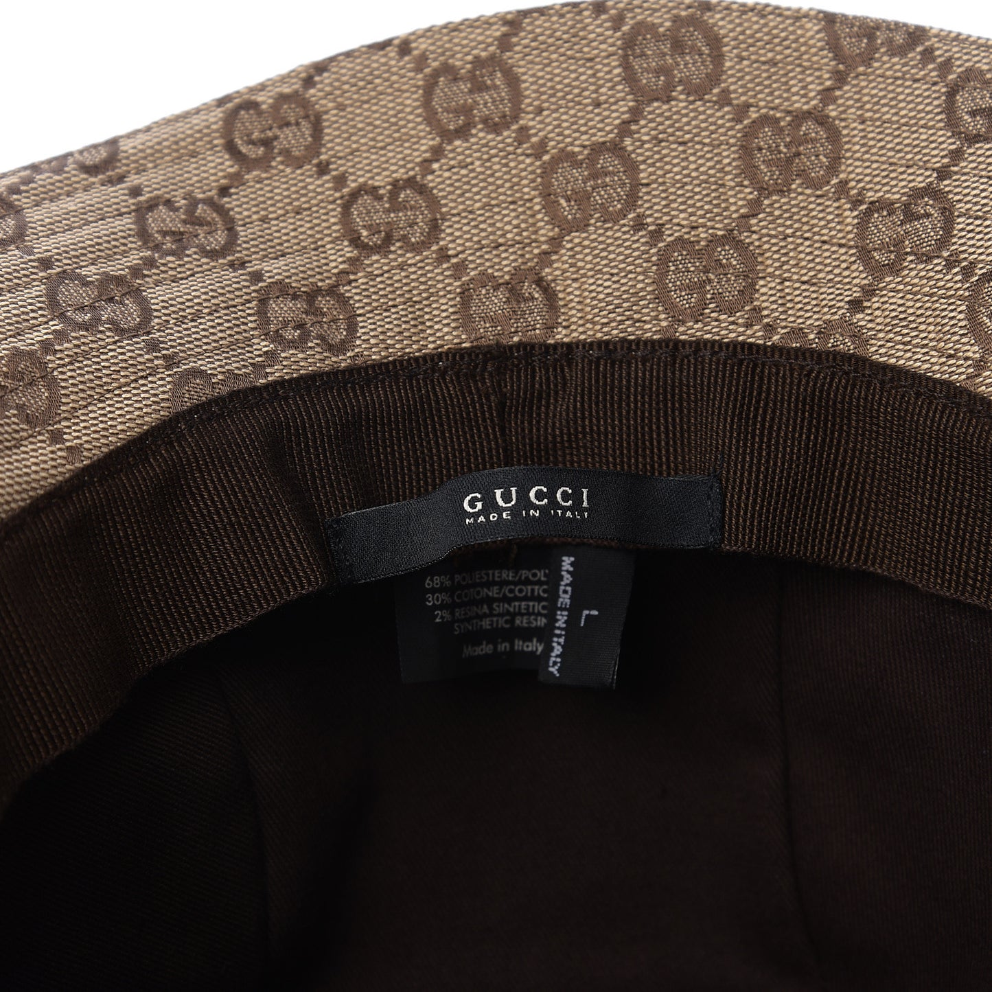 Monogram Web Bucket Hat L Brown
