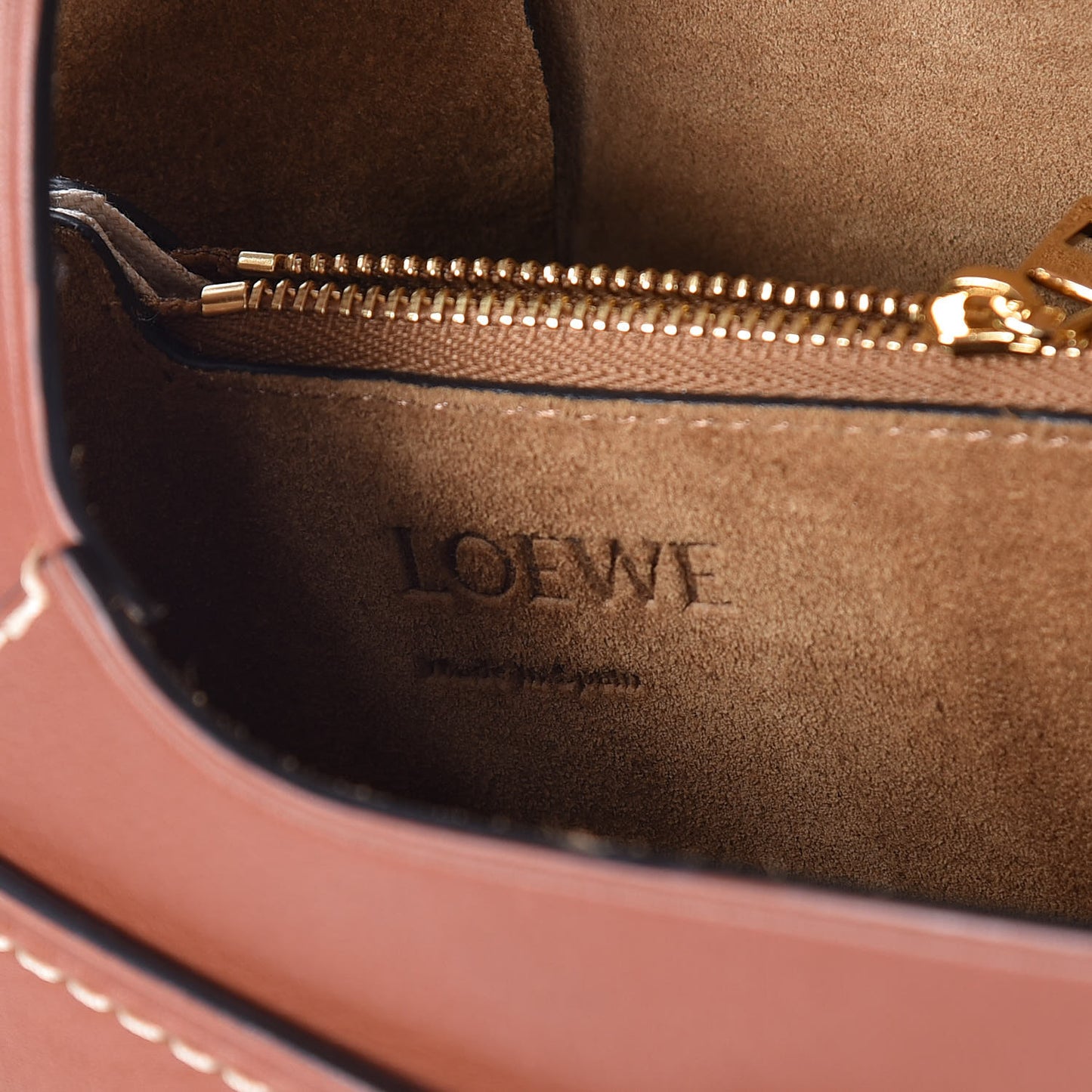 Grained Calfskin Large Gate Bag Rust