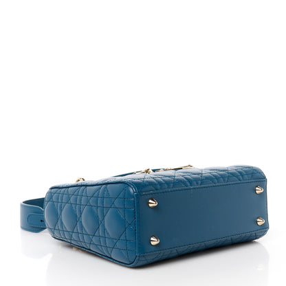 Christian Dior Lambskin Cannage Small My ABCDior My Lady Dior Deep Ocean 4 of 11