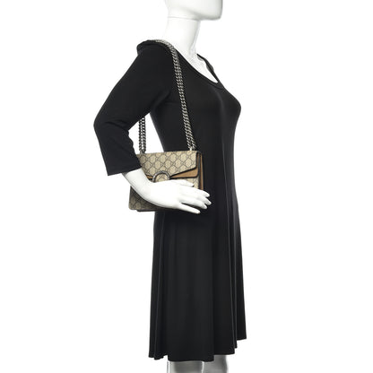 Gucci GG Supreme Monogram Mini Dionysus Shoulder Bag Taupe 2 of 13