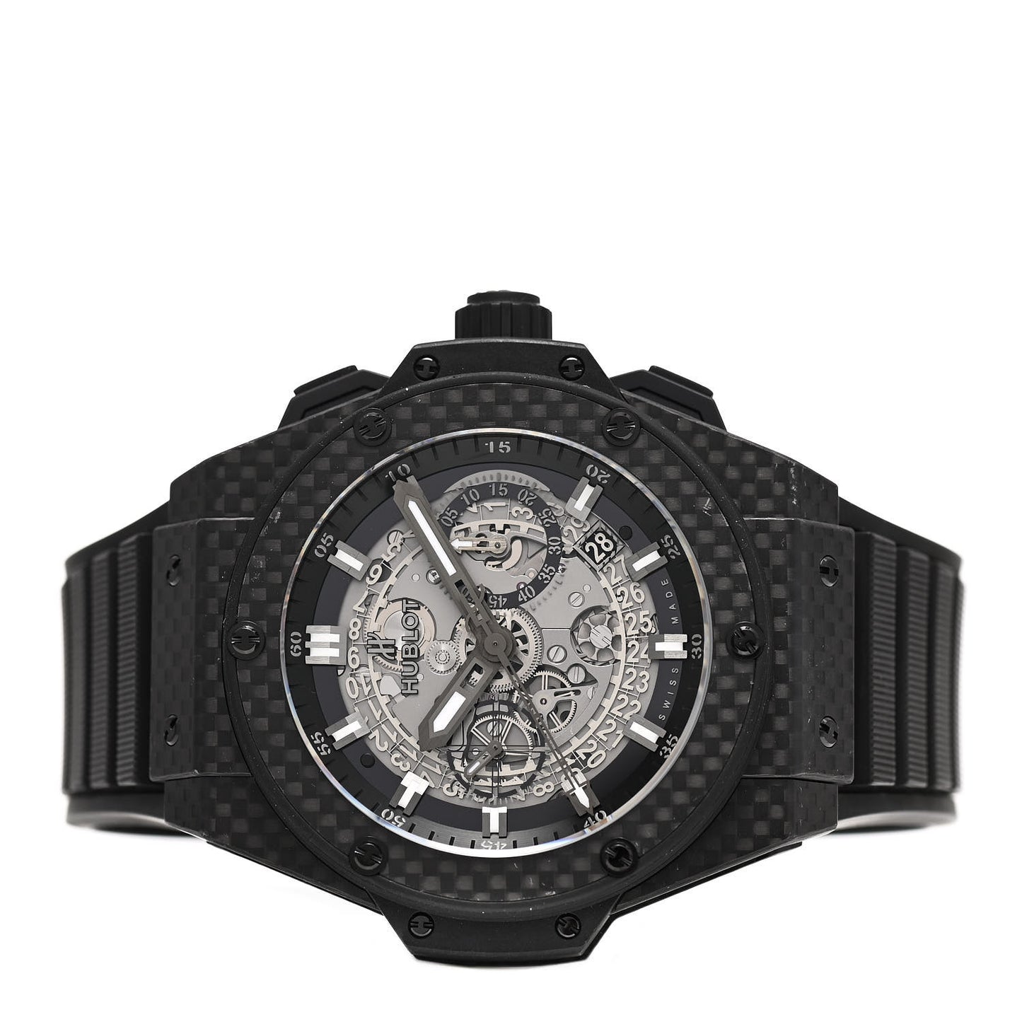 Carbon Rubber 48mm King Power Unico Automatic Watch Black 701.QX.0140.RX
