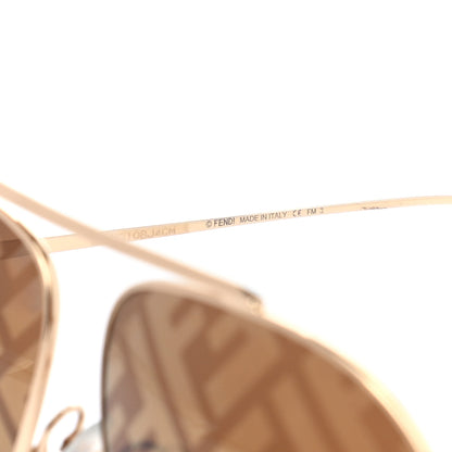 Fendi Metal Fendi Forever Aviator Sunglasses FF0407/G/S Gold 5 of 6