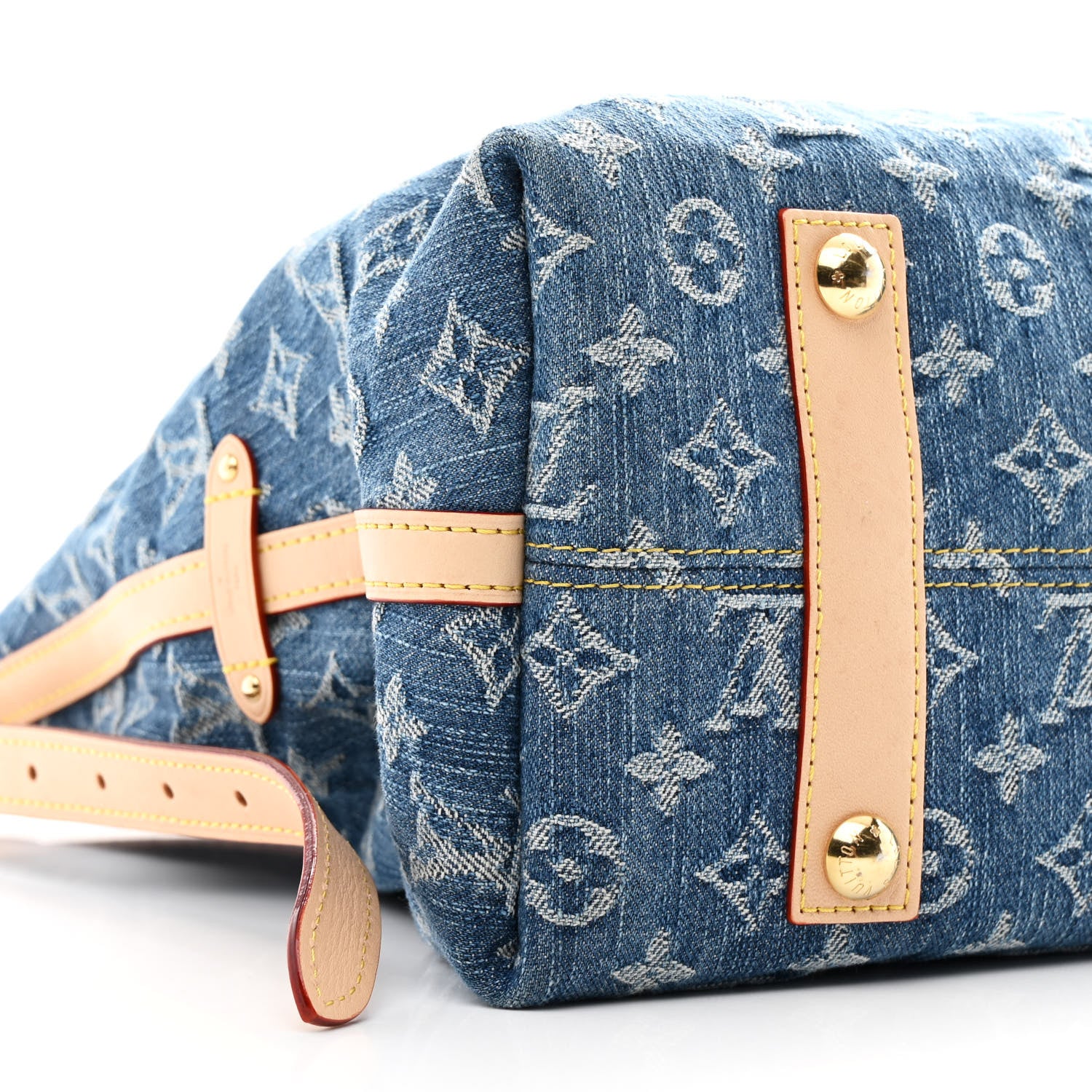 Louis Vuitton Monogram Denim CarryAll MM Blue 8 of 9
