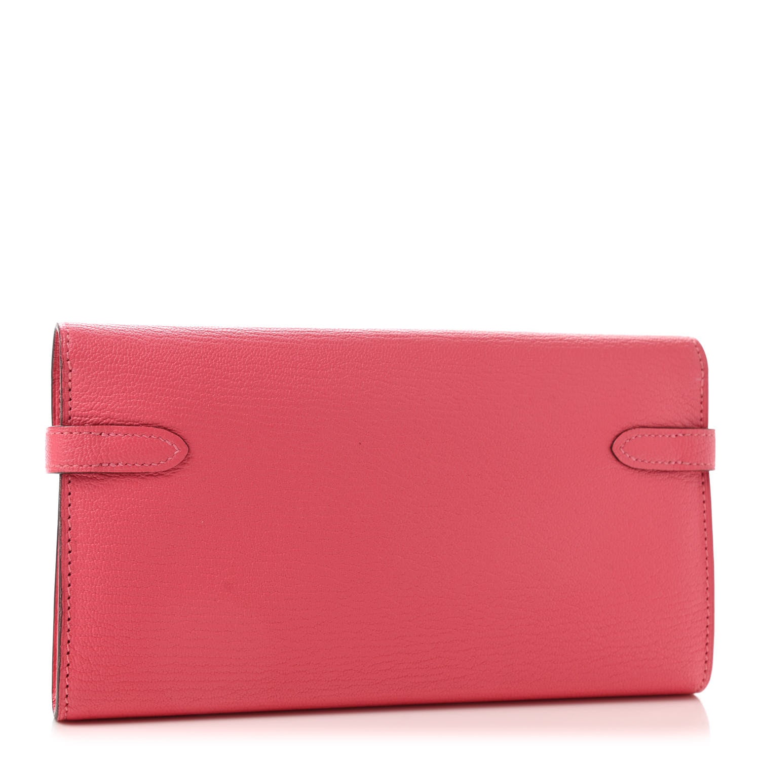 Hermes Chevre Mysore Kelly Longue Wallet Rose Lipstick 3 of 7