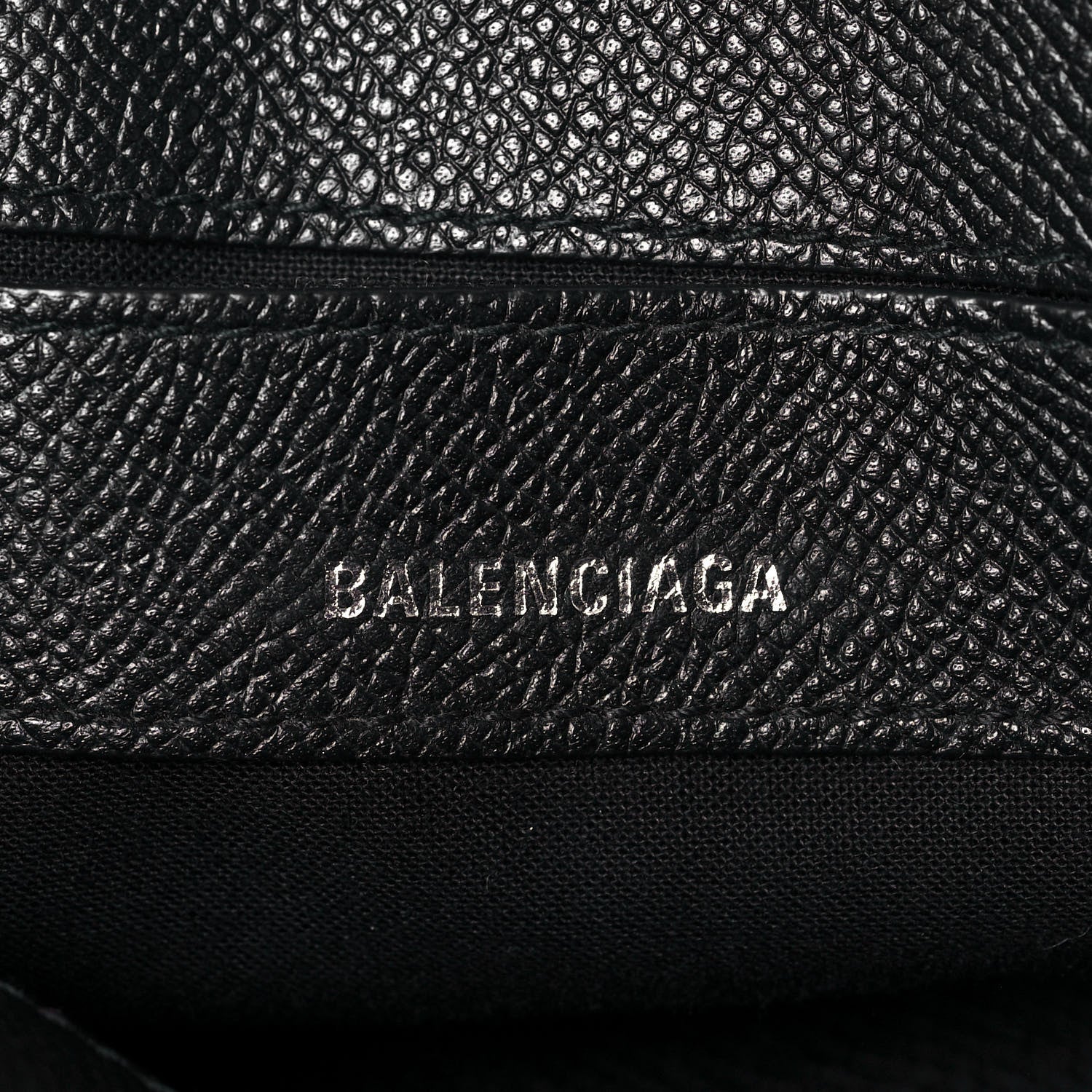 Balenciaga Signature Grained Calfskin Logo XXS Ville Top Handle Bag Black 6 of 11