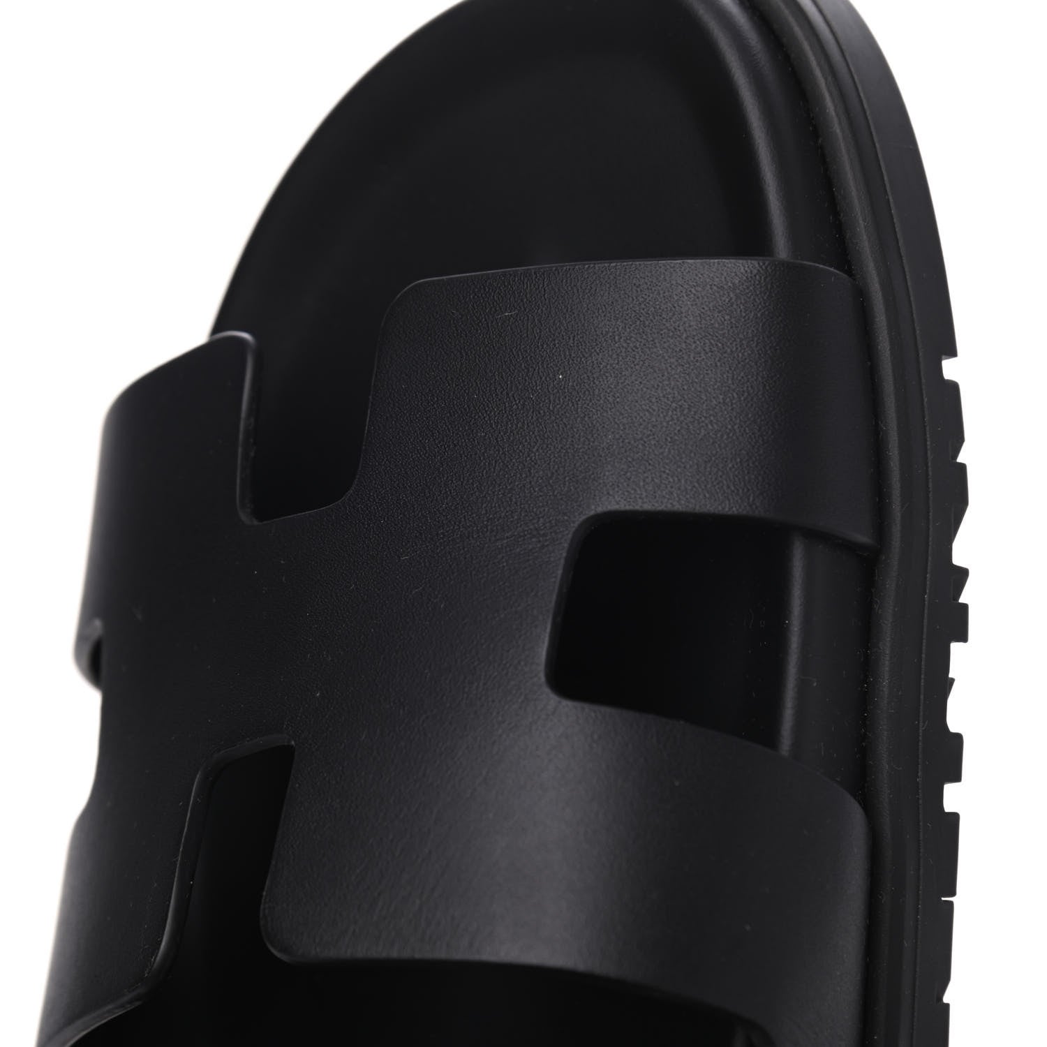 Hermes Calfskin Womens Chypre Sandals 39 Black 10 of 11