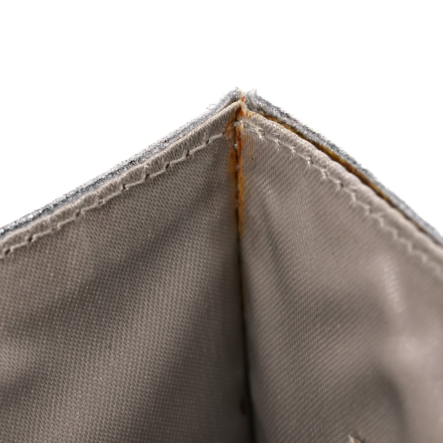 Chanel Metallic Lambskin Sac Pochette Argent 15 of 17
