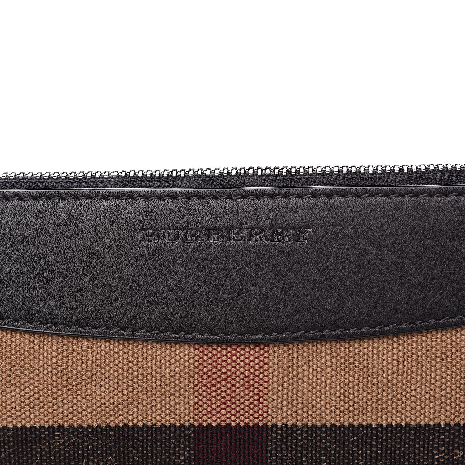 Burberry Mega Check Peyton Crossbody Clutch Bag Black 9 of 11
