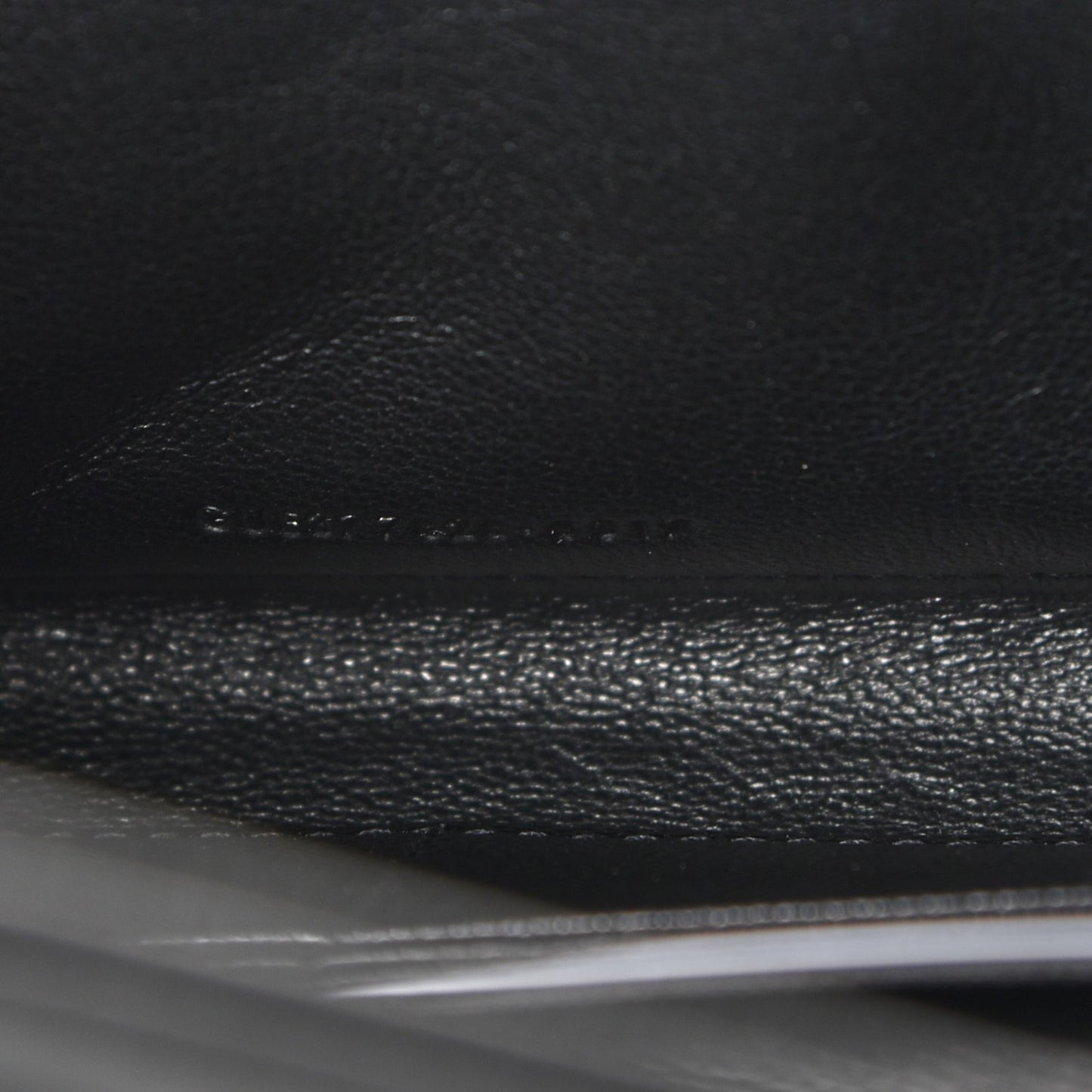 Grain De Poudre Matelasse Chevron Monogram Chain Wallet Black
