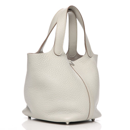 Hermes Taurillon Clemence Picotin Lock 18 PM Gris Perle 3 of 7