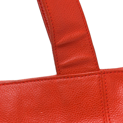 Chanel Caviar CC Tote Orange 16 of 17