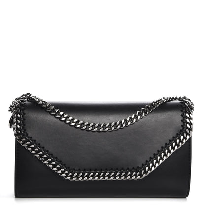 Stella McCartney Eco Alter Nappa Falabella Clutch with Chain Bag Black 1 of 7