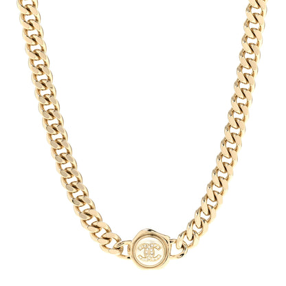 Chanel Pearl Crystal CC Chain Choker Necklace Gold 1 of 5