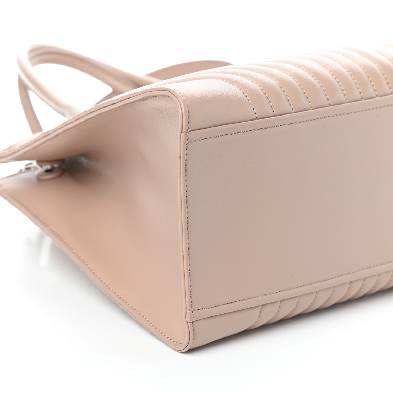 Prada Soft Calfskin Impunture Diagramme Tote Cipria 8 of 9