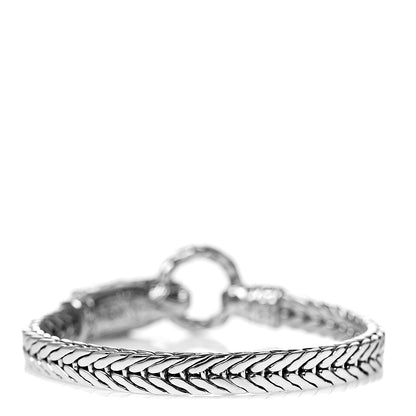 John Hardy Sterling Silver White Sapphire Dragon Head Bracelet 2 of 3