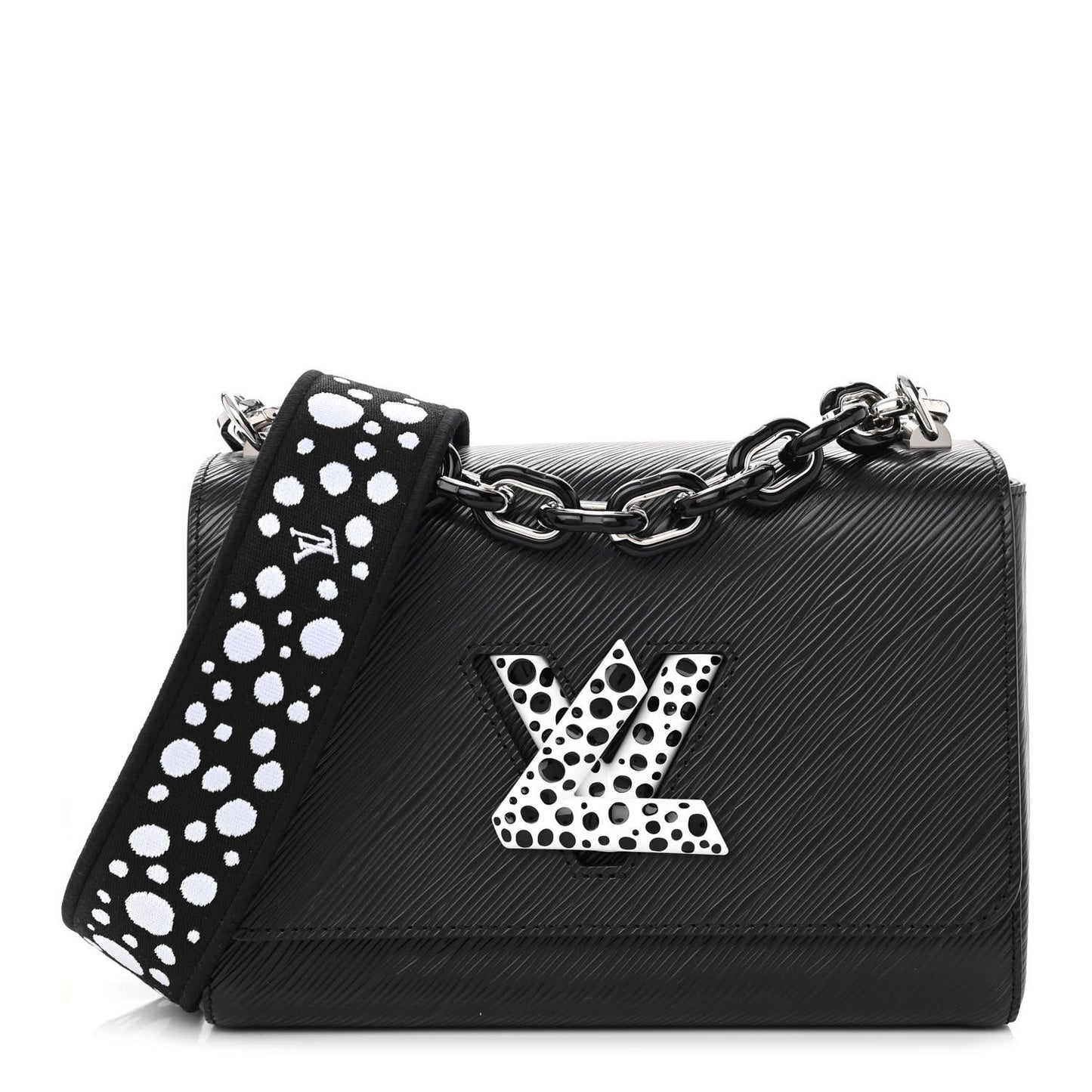 LV x YK Epi Infinity Dots Twist Shoulder Bag MM Black