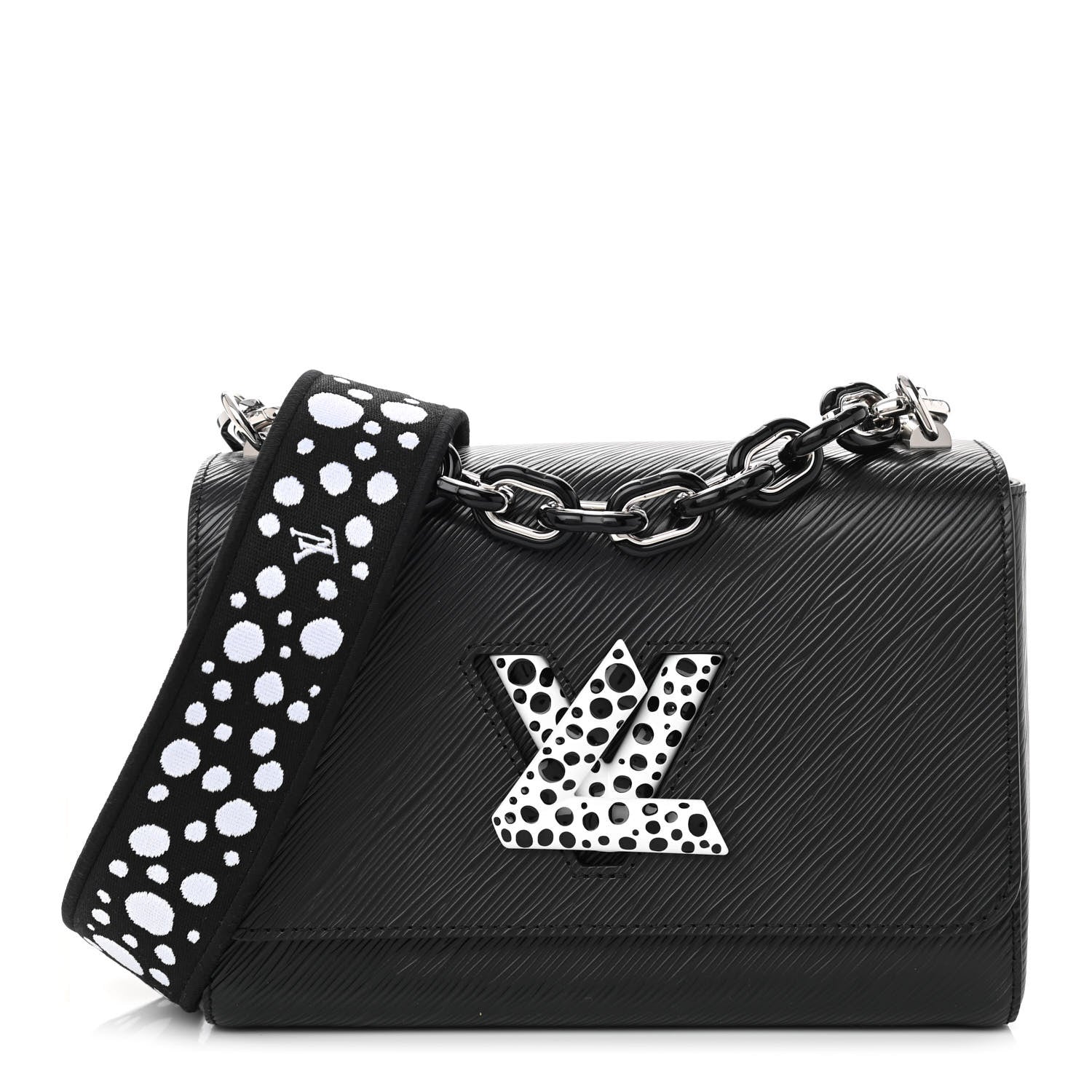 Louis Vuitton LV x YK Epi Infinity Dots Twist Shoulder Bag MM Black 3 of 9